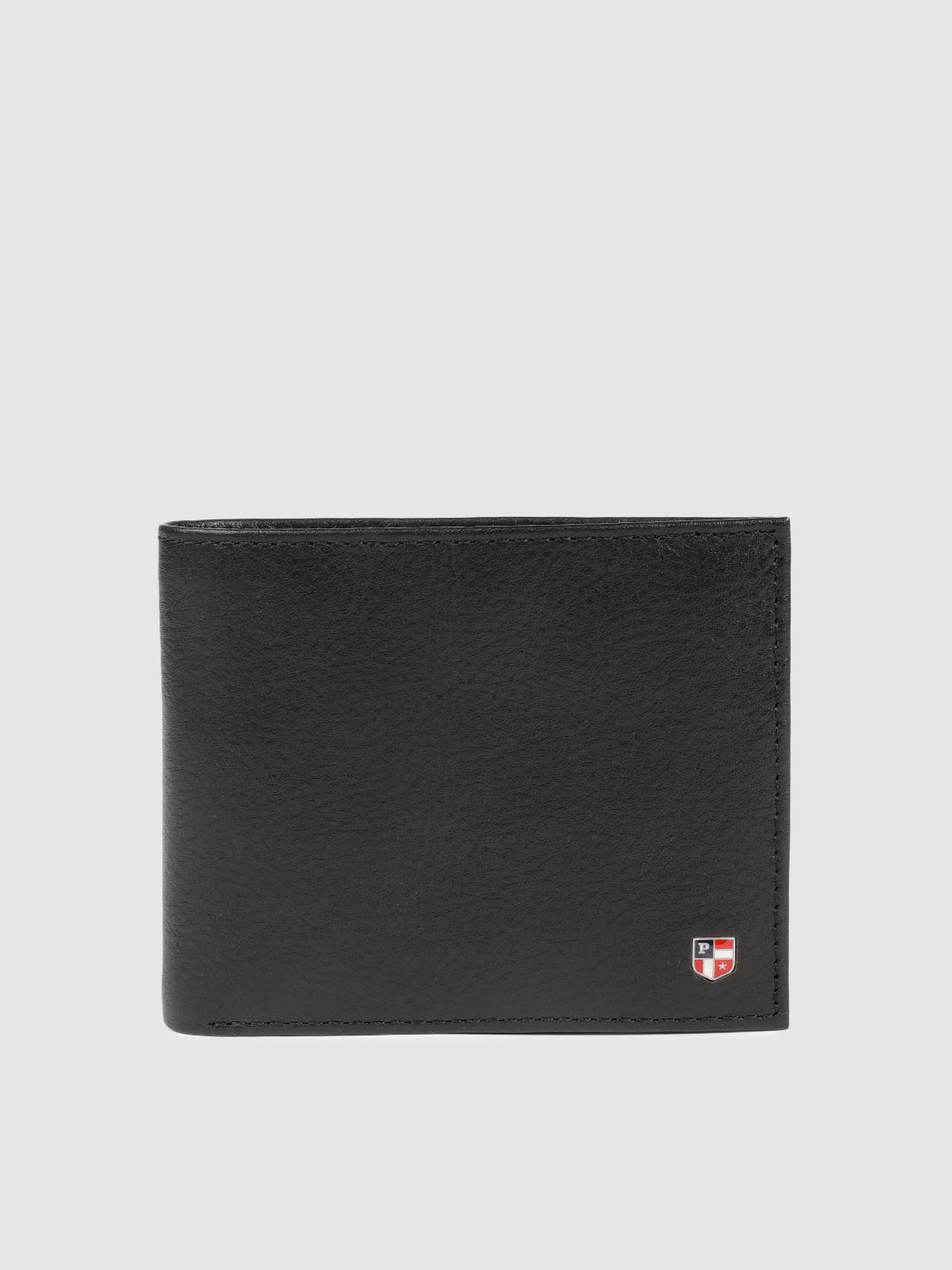Buy U.S. Polo Assn. Men Black Solid Two Fold Leather Wallet Wallets