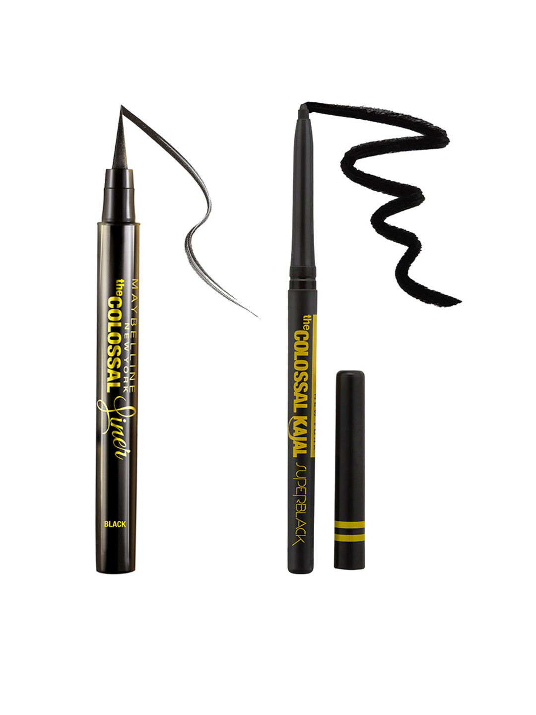 Buy Maybelline Set Of Colossal Liner & Super Black Kajal Kajal And