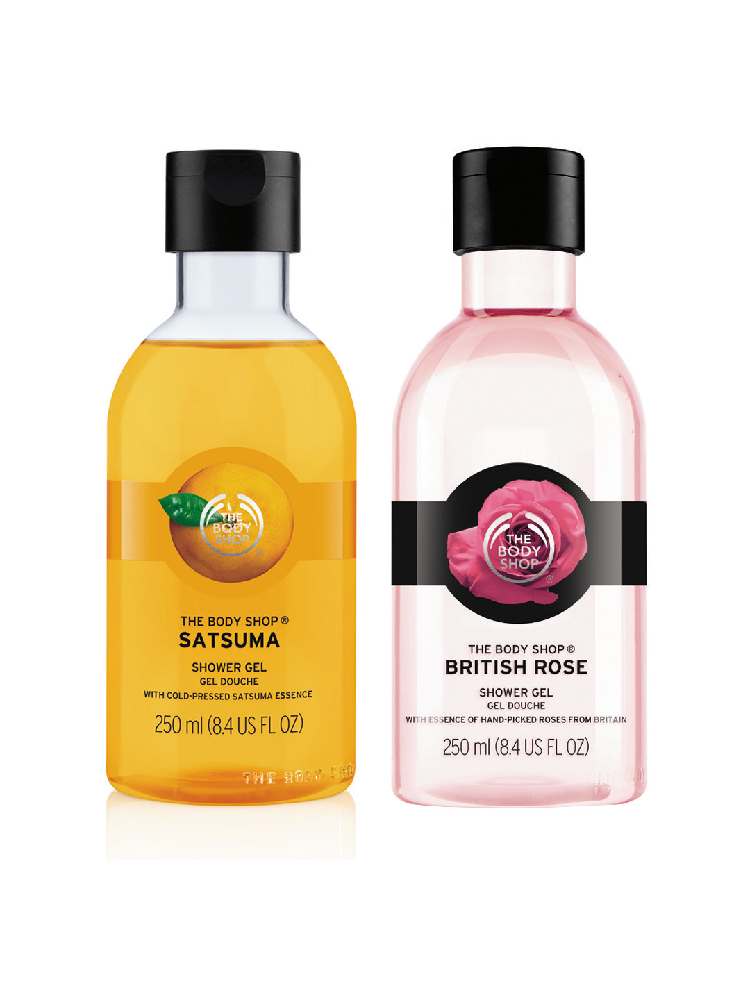 Buy THE BODY SHOP Unisex Set Of British Rose Shower Gel & Satsuma