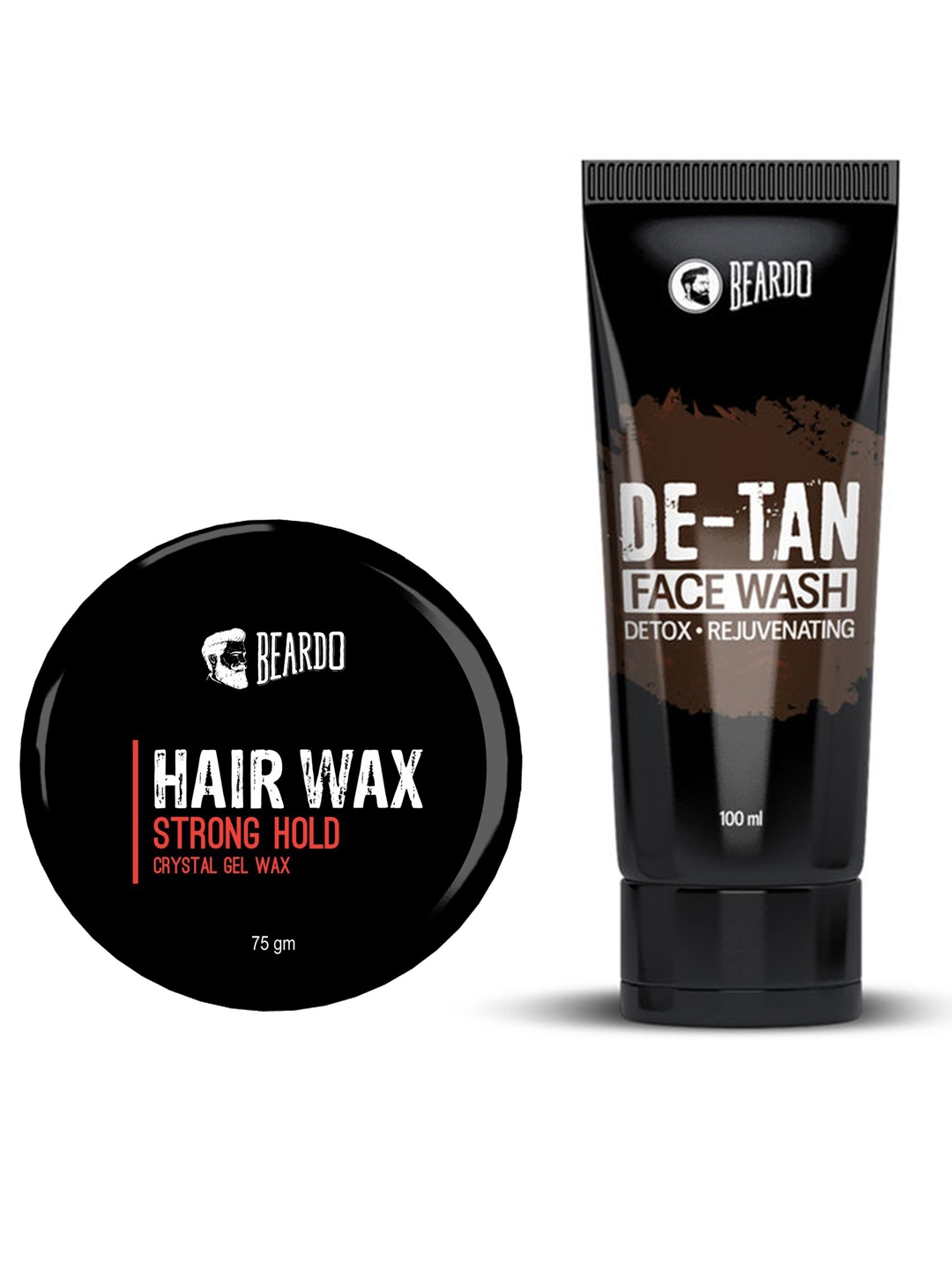Buy BEARDO Men Set Of Gel Hair Wax & De Tan Face Wash - Hair Gel And Spray for Men 13538740 | Myntra