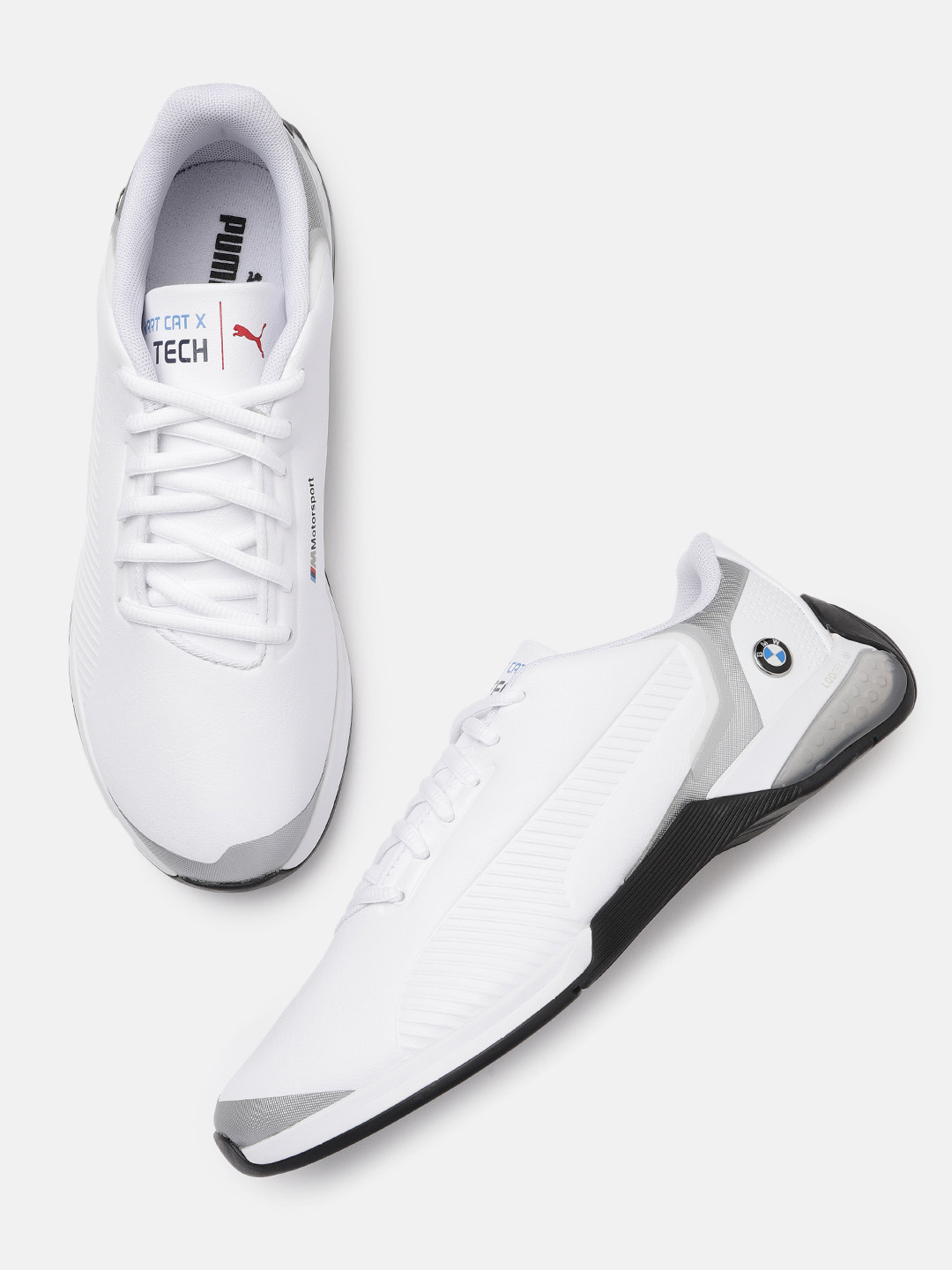 Buy PUMA Motorsport Unisex White BMW MMS Kart Cat X Tech Sneakers