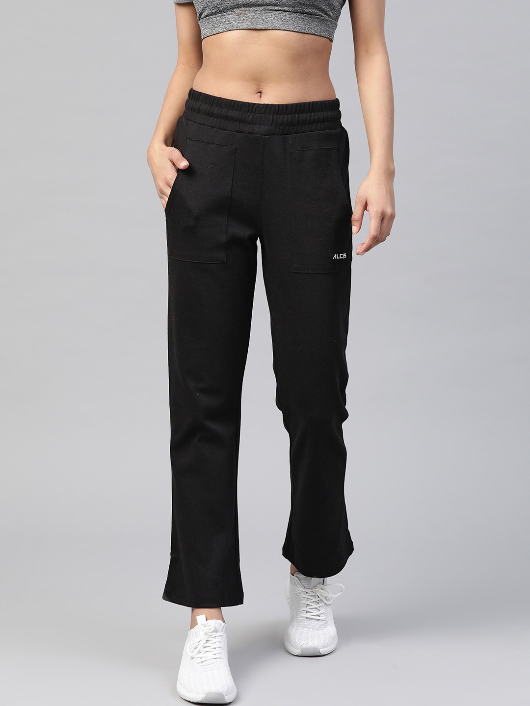 Buy Alcis Women Black Solid Track Pants Track Pants for Women