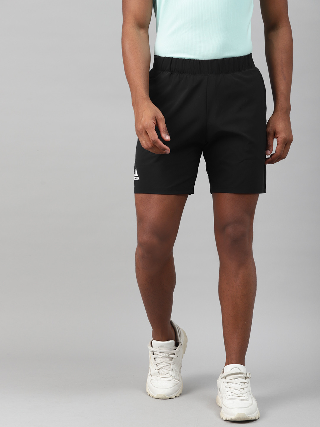 Buy ADIDAS Men Black Solid Regular Fit Club Stretch Woven Tennis Shorts