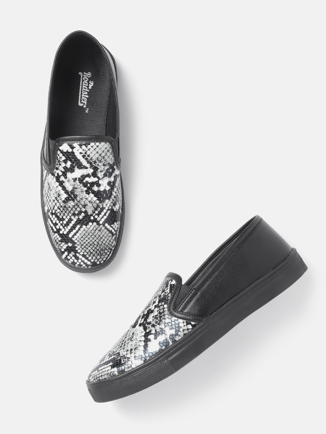 women's snakeskin slip on sneakers