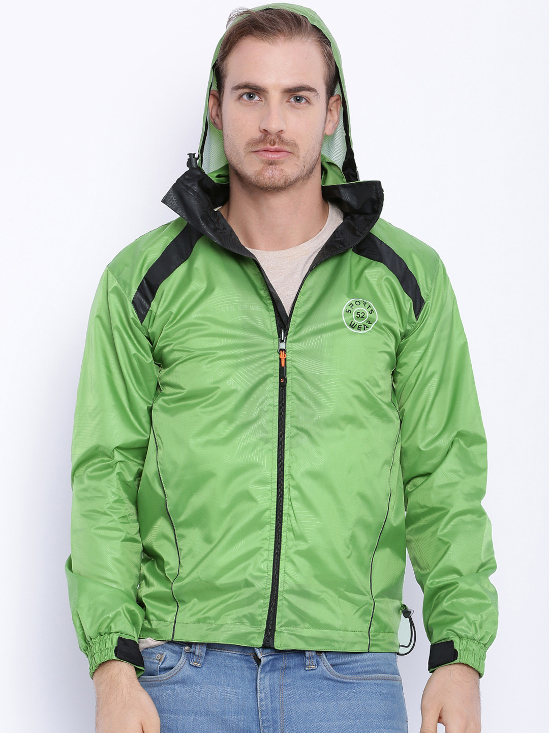 Buy Sports52 Wear Green Printed Rain Jacket Rain Jacket for Men