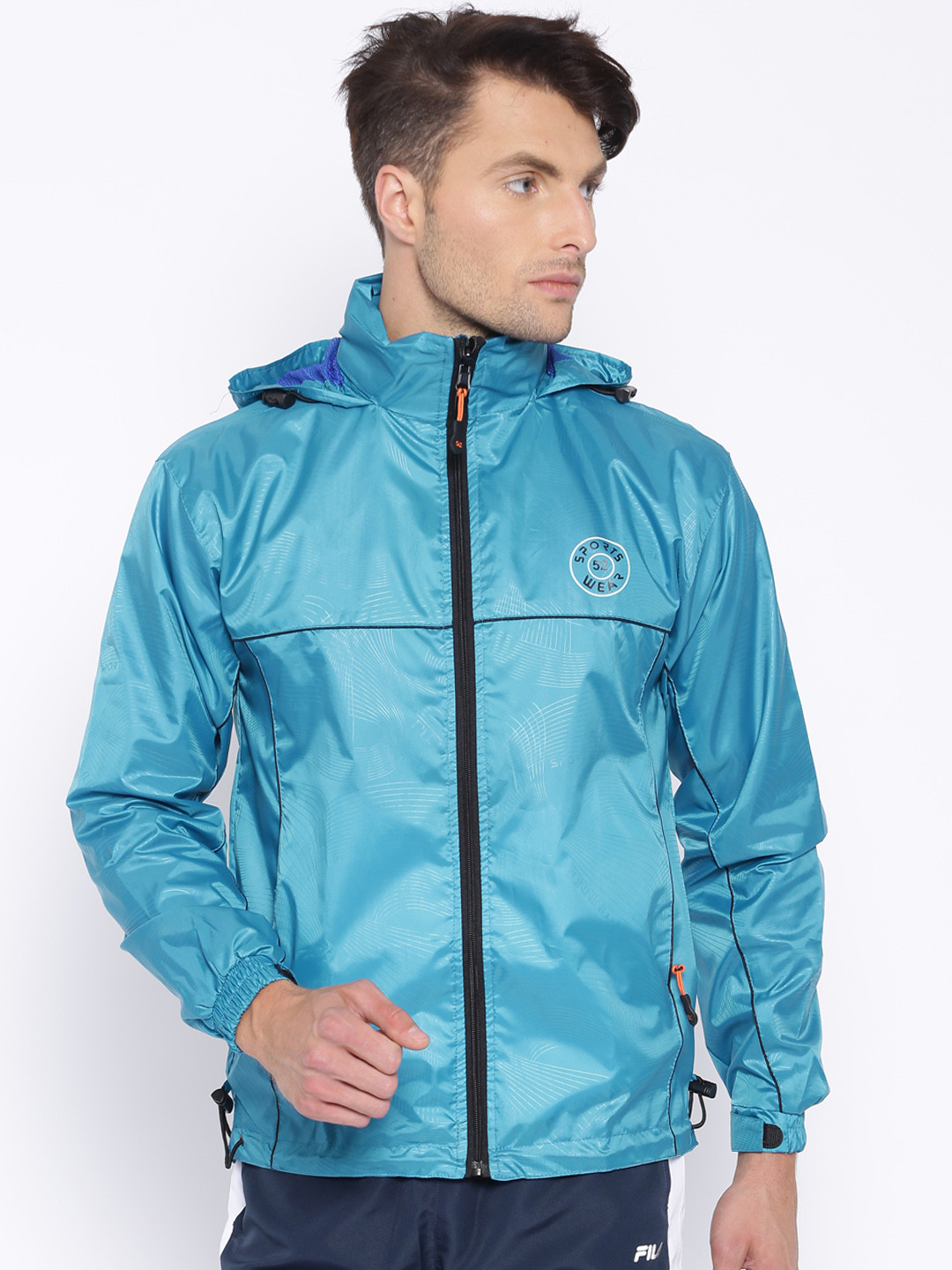 Buy Sports52 Wear Blue Printed Comfort Fit Rain Jacket Rain Jacket