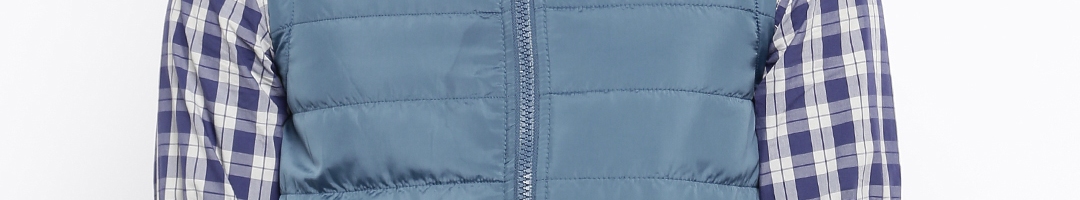 Buy Mast & Harbour Blue Sleeveless Puffer Jacket - Jackets for Men ...