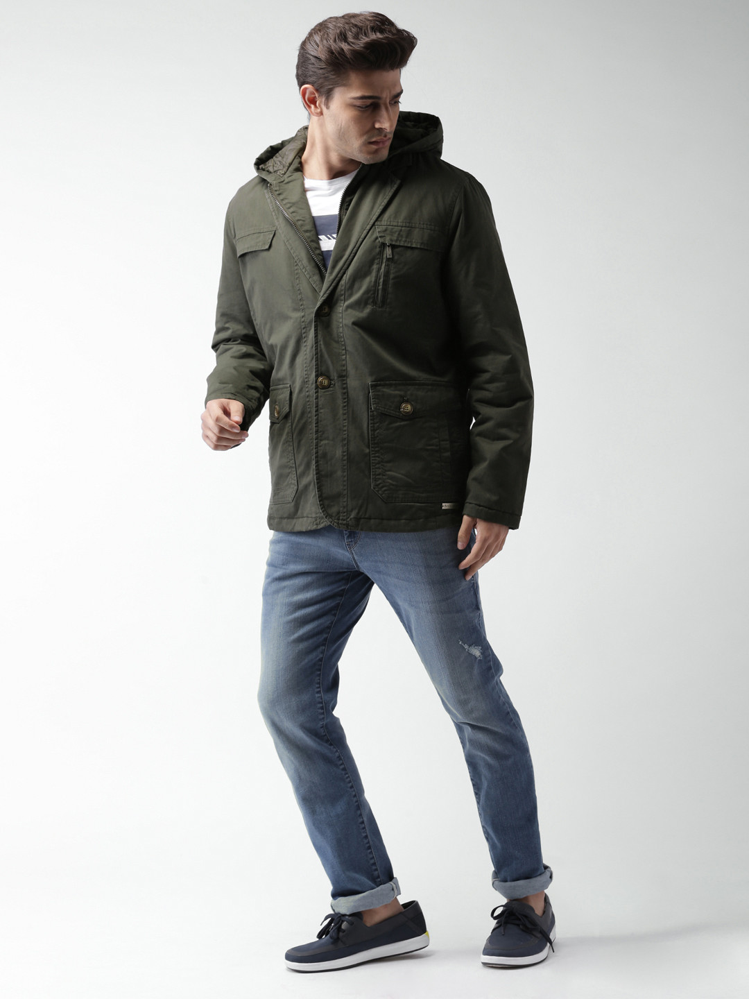Buy Mast & Harbour Olive Jacket Jackets for Men 1357912 Myntra