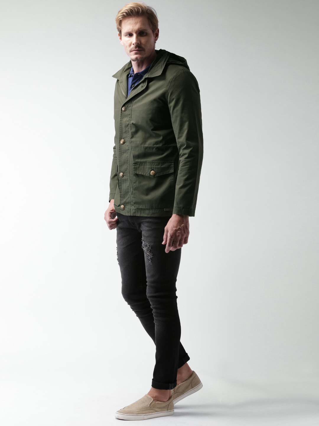 Buy Mast & Harbour Olive Green Jacket Jackets for Men 1357915 Myntra