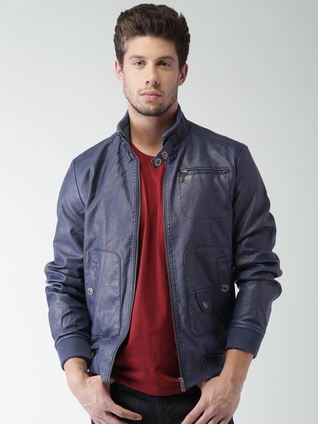 myntra leather jackets