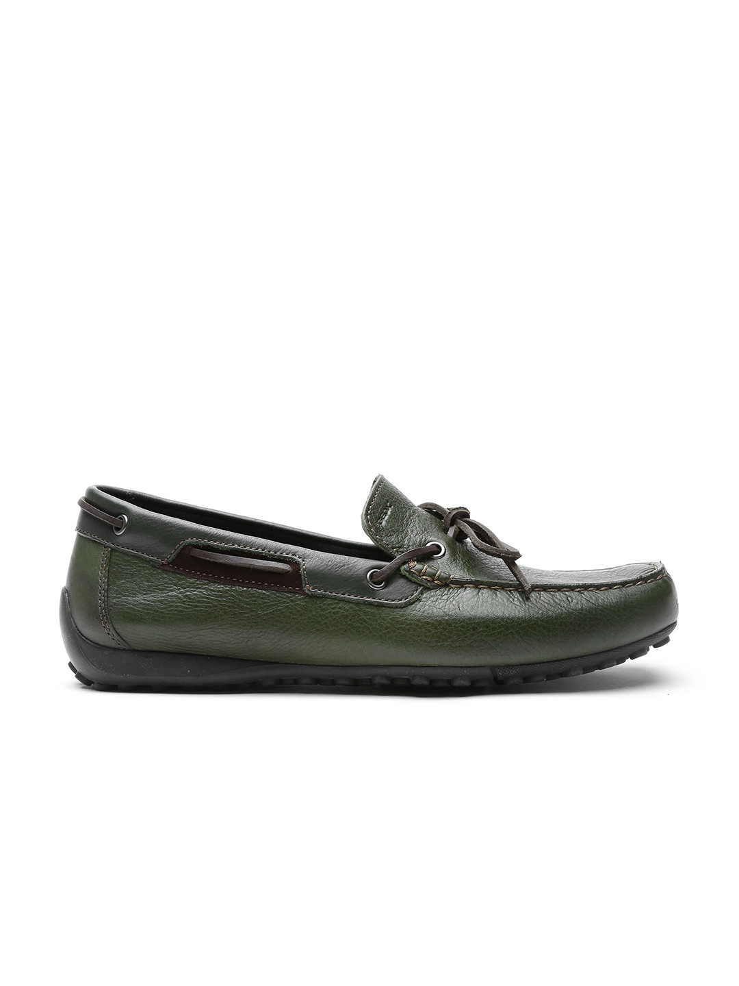 Buy GEOX Respira Men Green Italian Patent Leather Boat