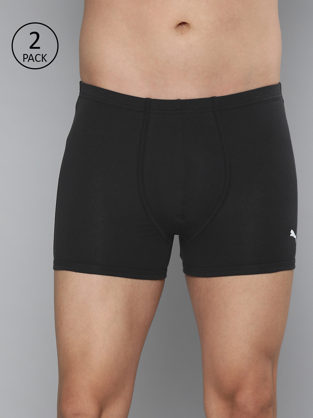 Buy Puma Men Pack Of 2 Black Stretch Trunks 93211802 Trunk for Men