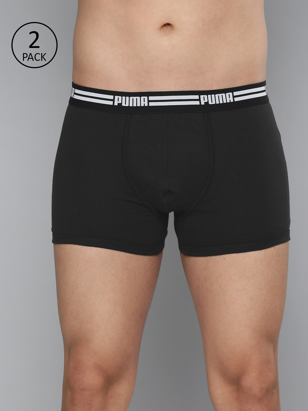 Buy Puma Men Pack Of 2 Black Bsc El WB 06 Trunks 93212301 Trunk for