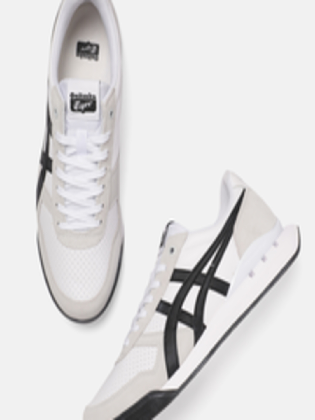 Buy Onitsuka Tiger Unisex White & Black Ultimate 81 EX Leather Sneakers ...
