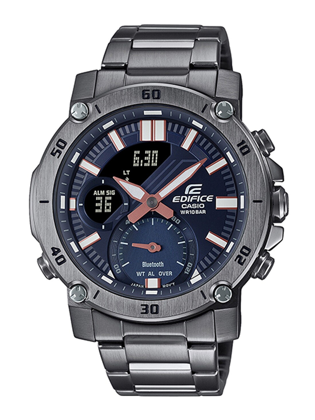 ex306 blue leather analog men's watch