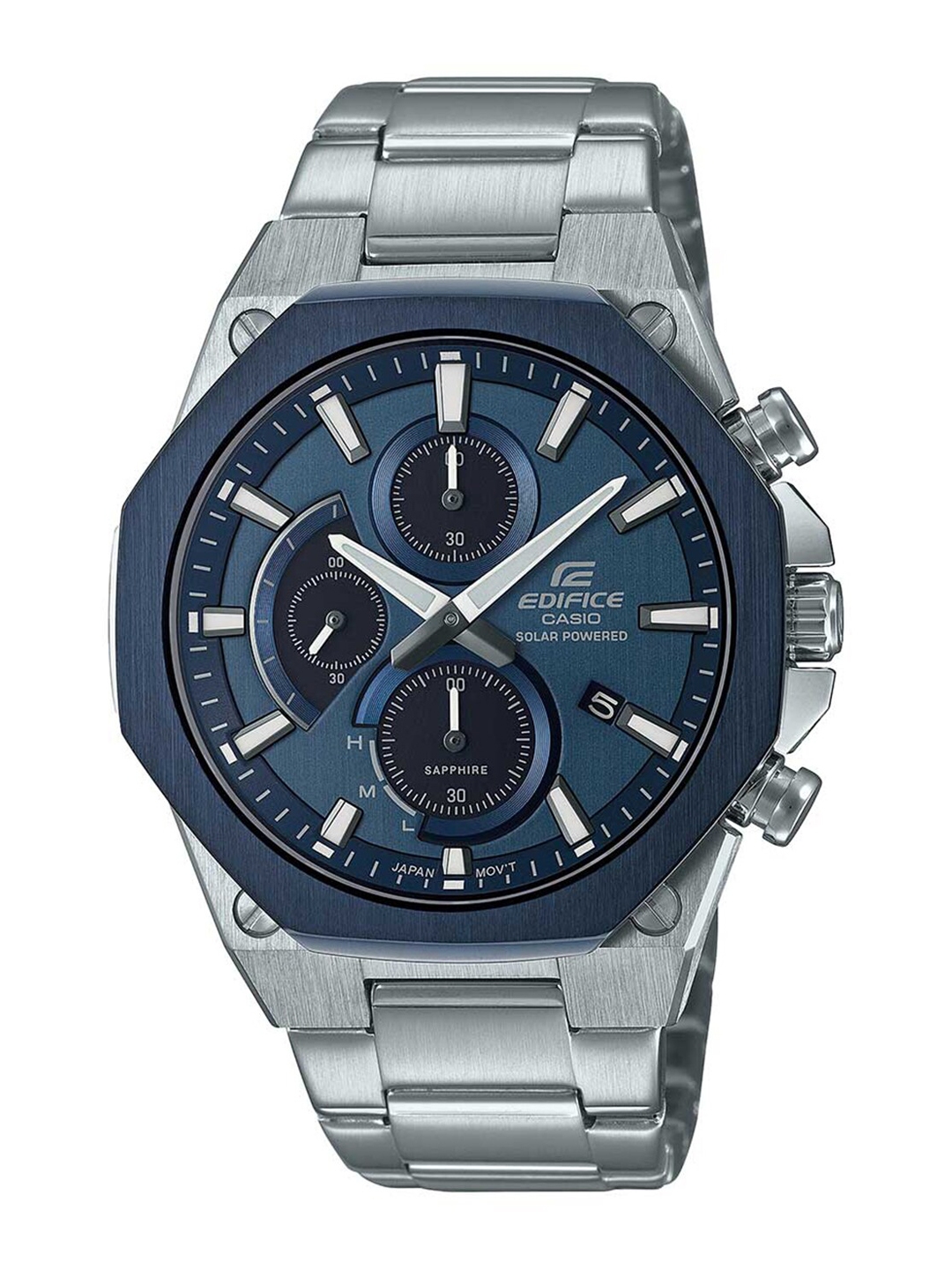 men fashion ex306 blue leather analog men's watch