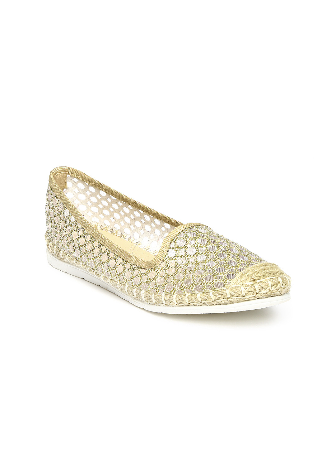 Buy Inc.5 Women Muted Gold Toned Flat Shoes Flats for Women 1362347