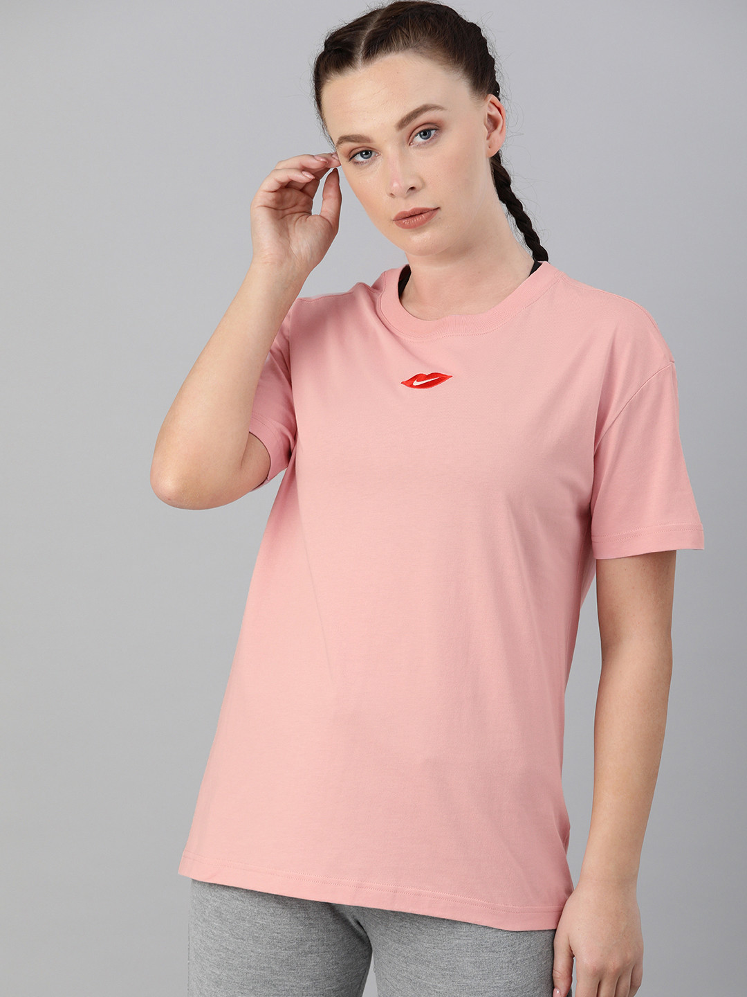 womens pink nike tops