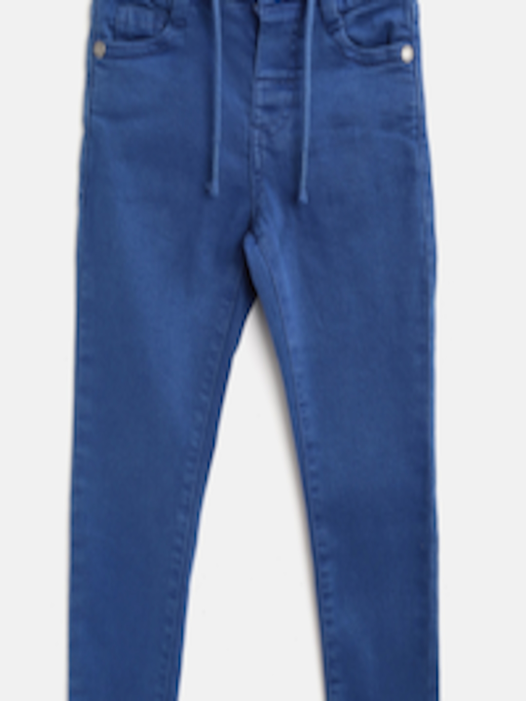Buy Marks & Spencer Boys Blue Regular Fit Mid Rise Clean Look ...