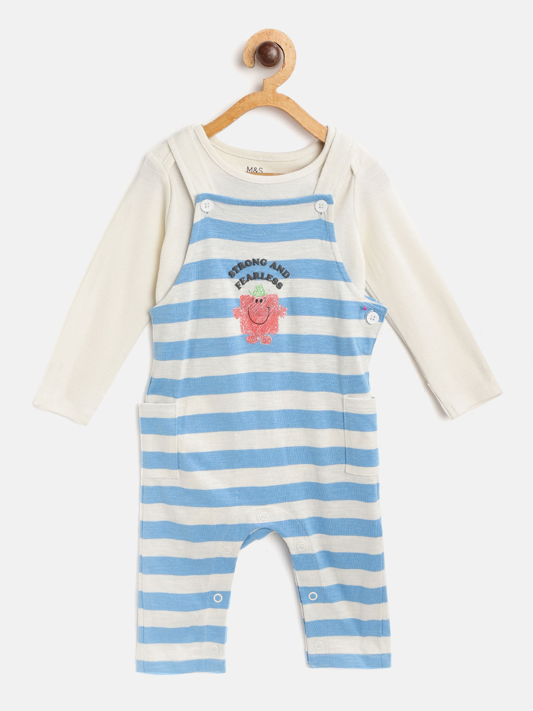 Buy Marks & Spencer Kids Blue & White Mr Men Little Miss Print Cotton