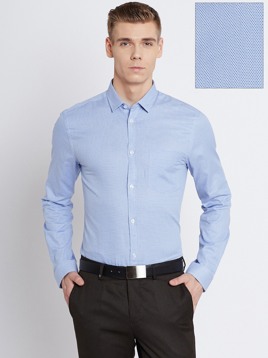 Buy Jack & Jones Blue Slim Formal Shirt Shirts for Men 1363361 Myntra