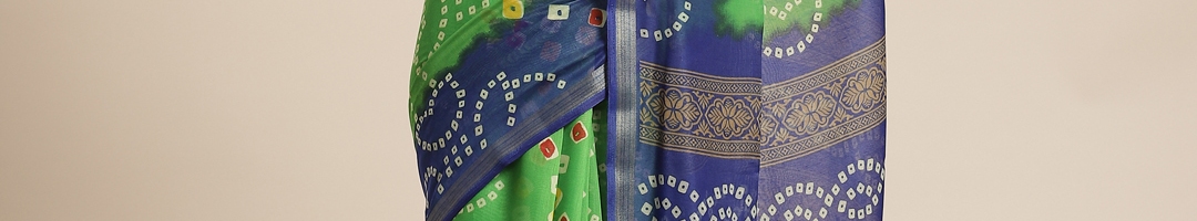 Buy KALINI Green Printed Bandhani Saree - Sarees for Women 13637314 ...