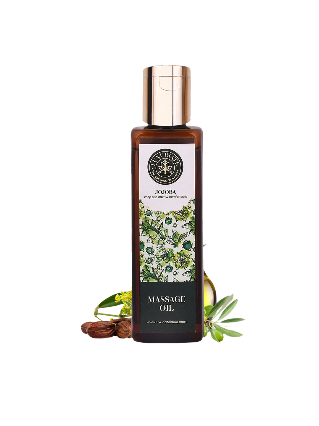 Buy LUXURIATE Black Pure Natural Jojoba Massage Oil Massage Oils for