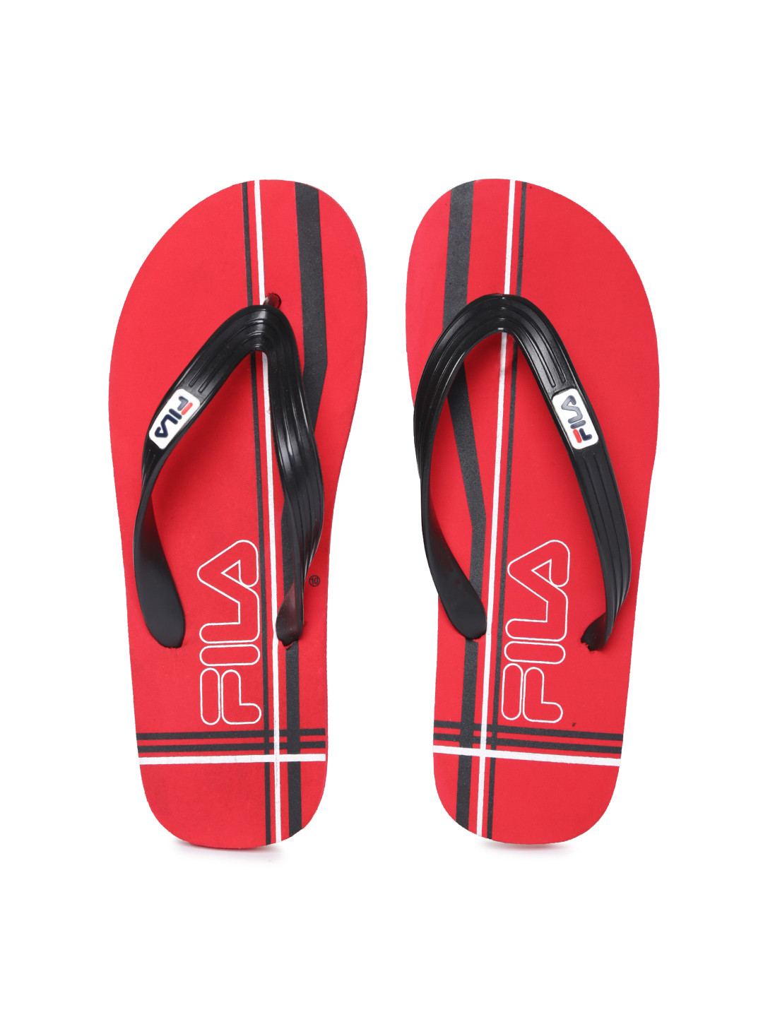 fila flip flops white