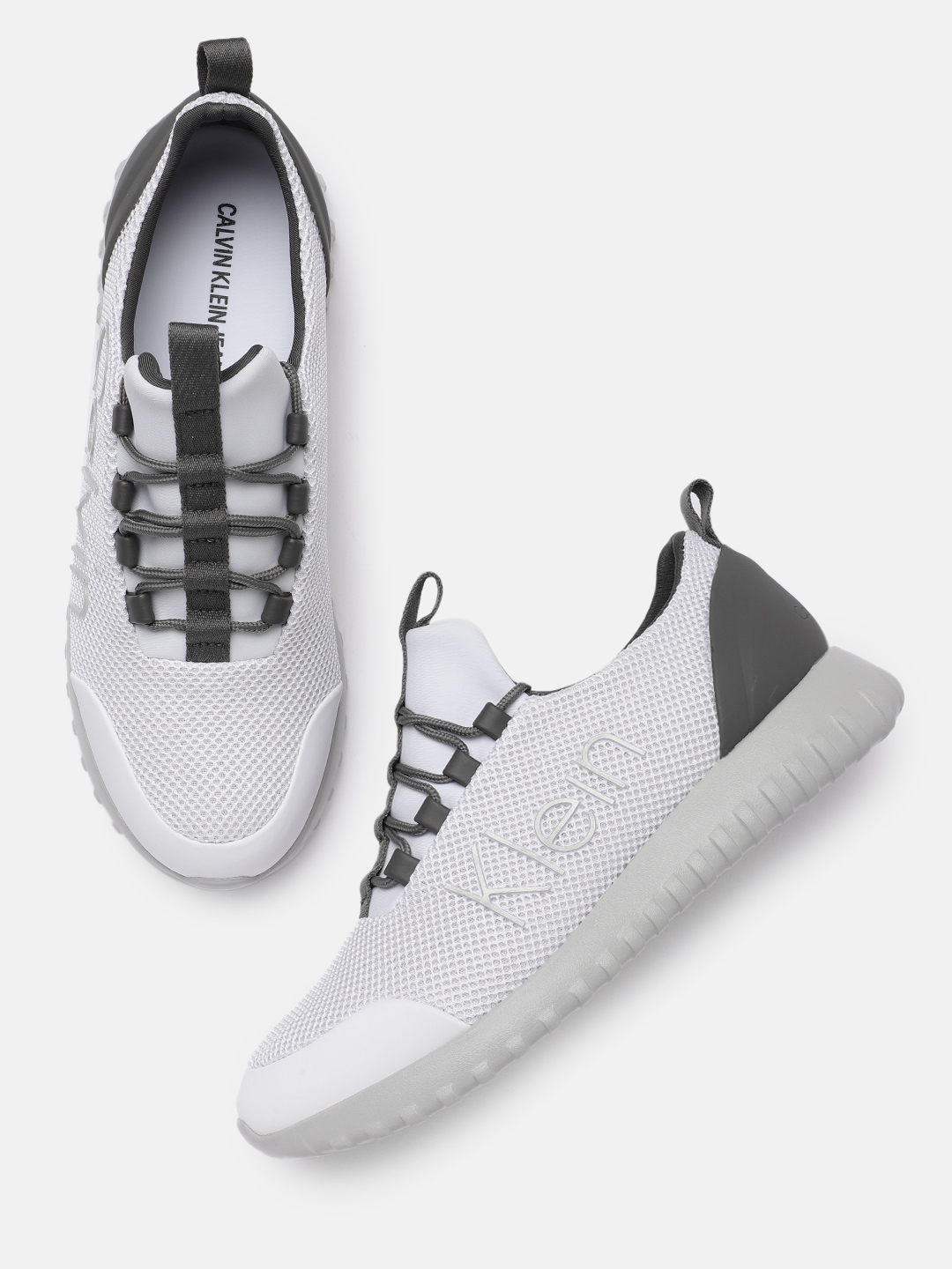 calvin klein mens white shoes