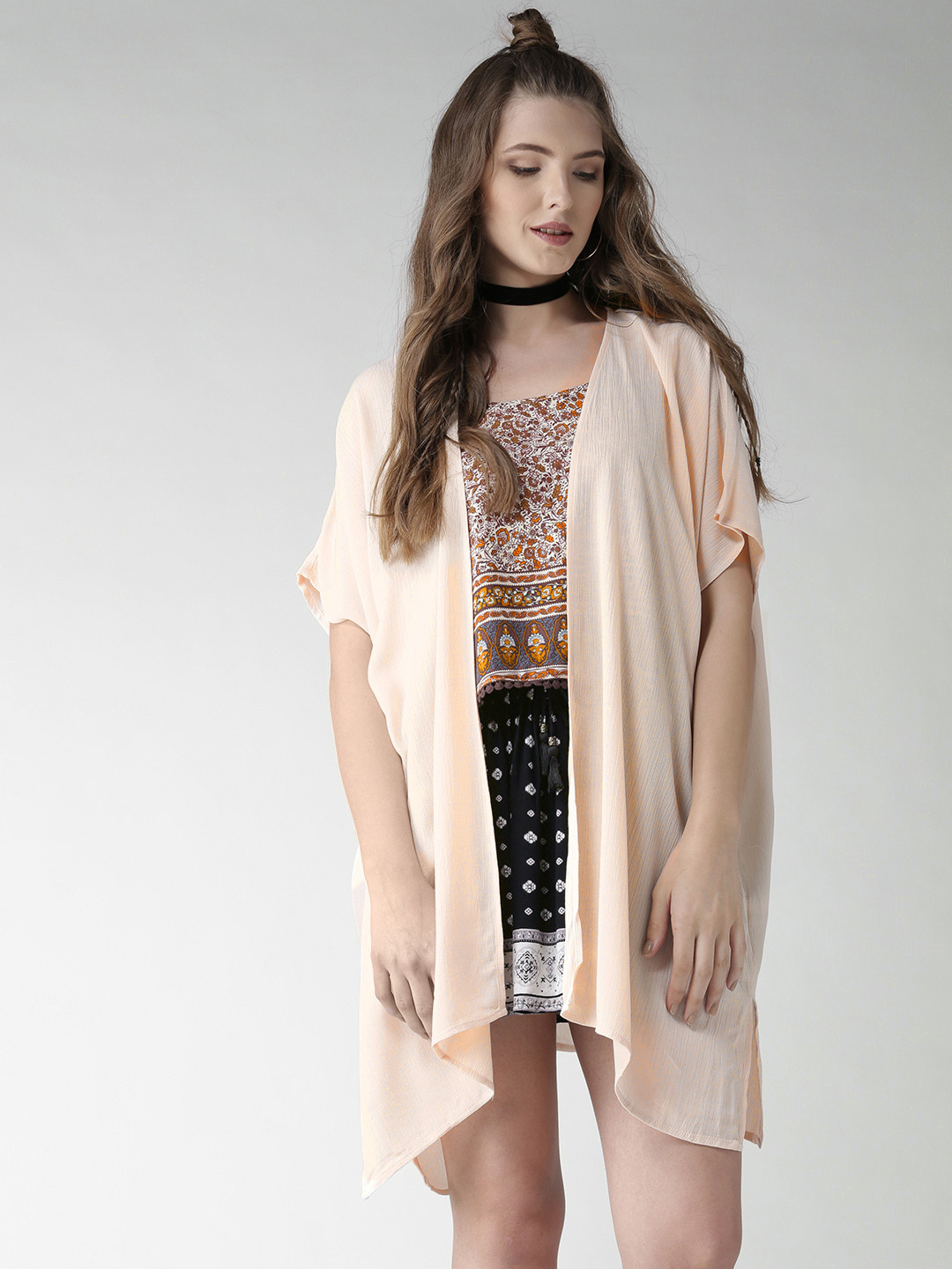 Buy FOREVER 21 Peach Coloured Shrug Shrug for Women 1365371 Myntra