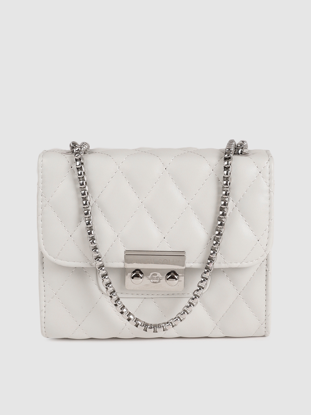 Buy Allen Solly Off White Quilted Sling Bag - Handbags for Women ...