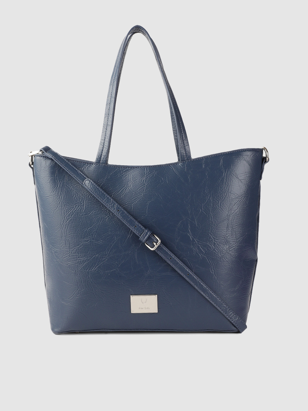 Buy Allen Solly Navy Blue Solid Shoulder Bag Handbags for Women