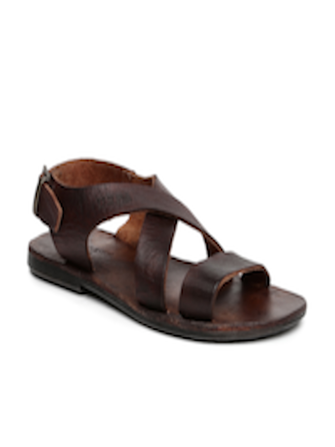 Buy U.S. Polo Assn. Men Brown Genuine Leather Sandals - Sandals for Men ...