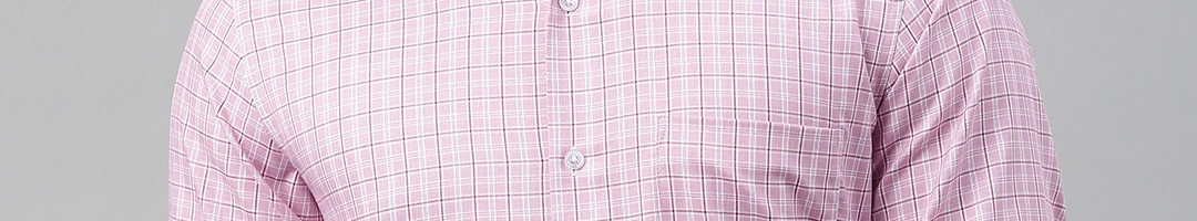 Buy Louis Philippe Men Pink Slim Fit Checked Semiformal Shirt - Shirts ...