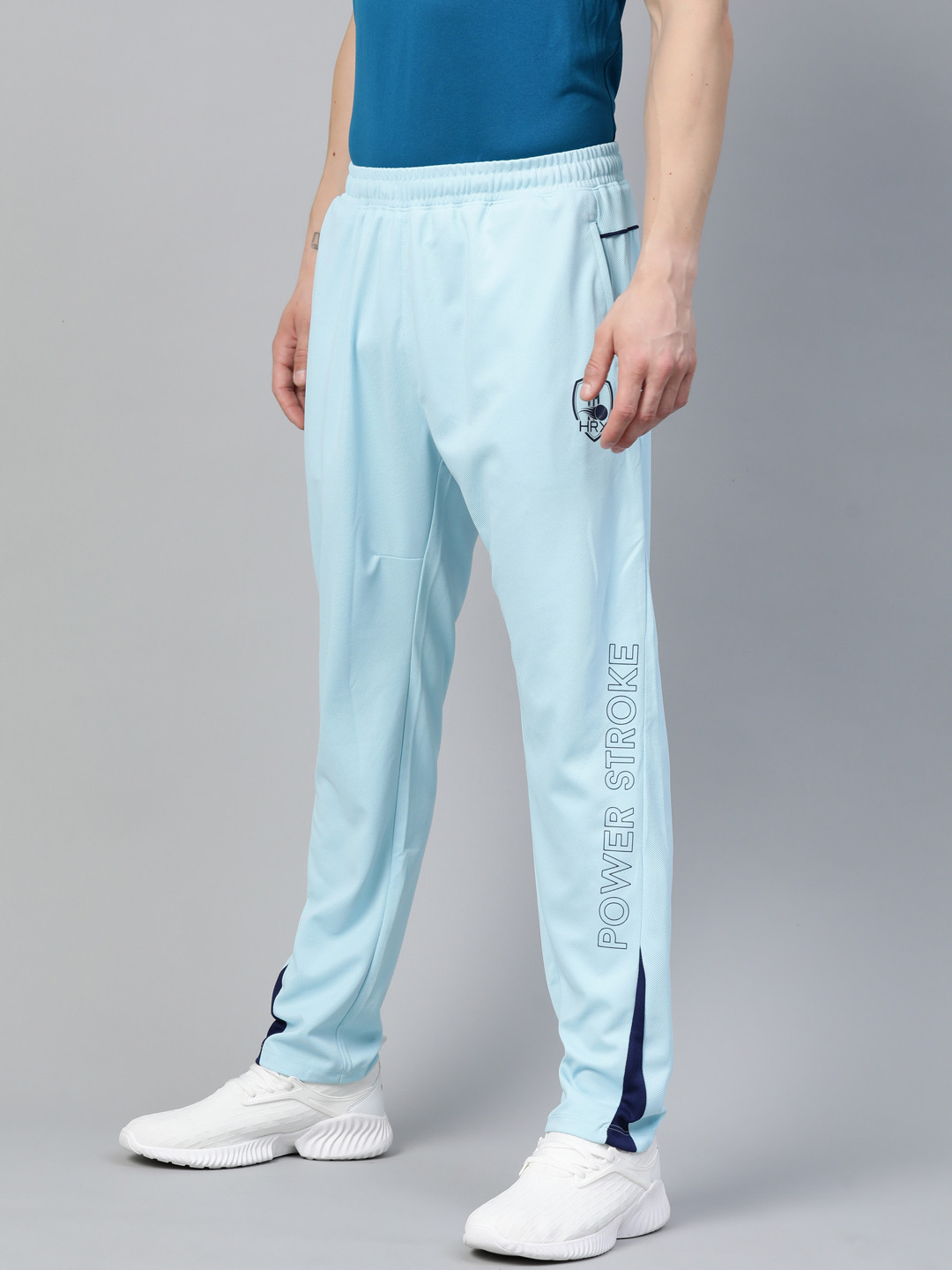 Buy HRX By Hrithik Roshan Men Crystal Blue Solid Rapid Dry Anti Static