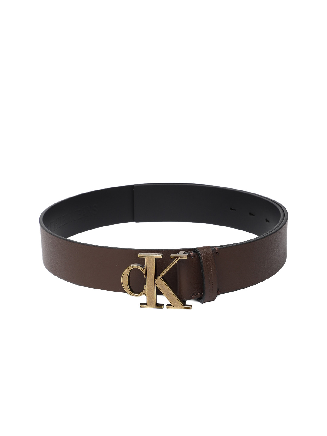 Buy Calvin Klein Men Brown Solid Leather Belt Belts for Men 13707060