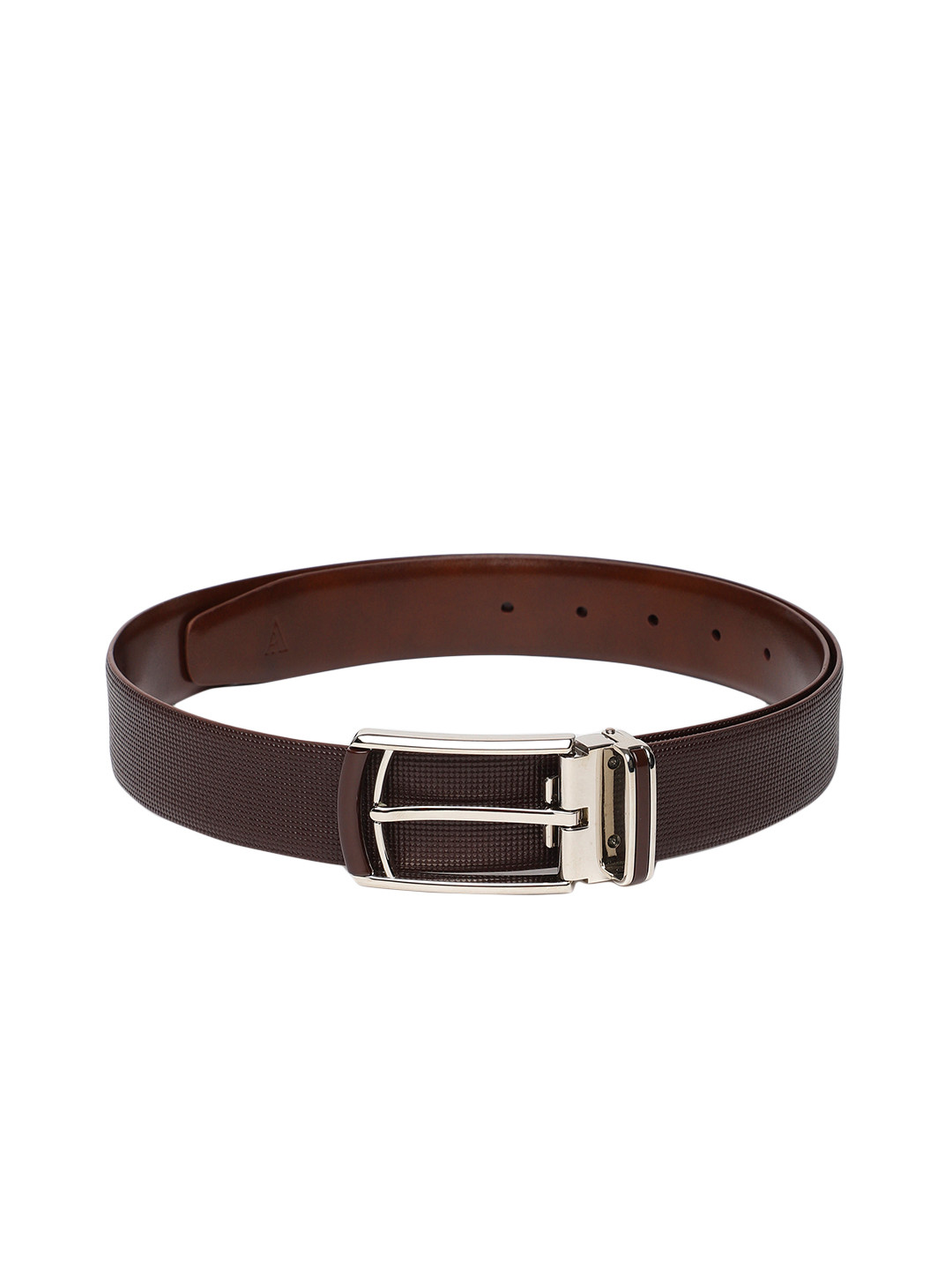 Buy Van Heusen Men Brown Textured Reversible Leather Belt Belts for