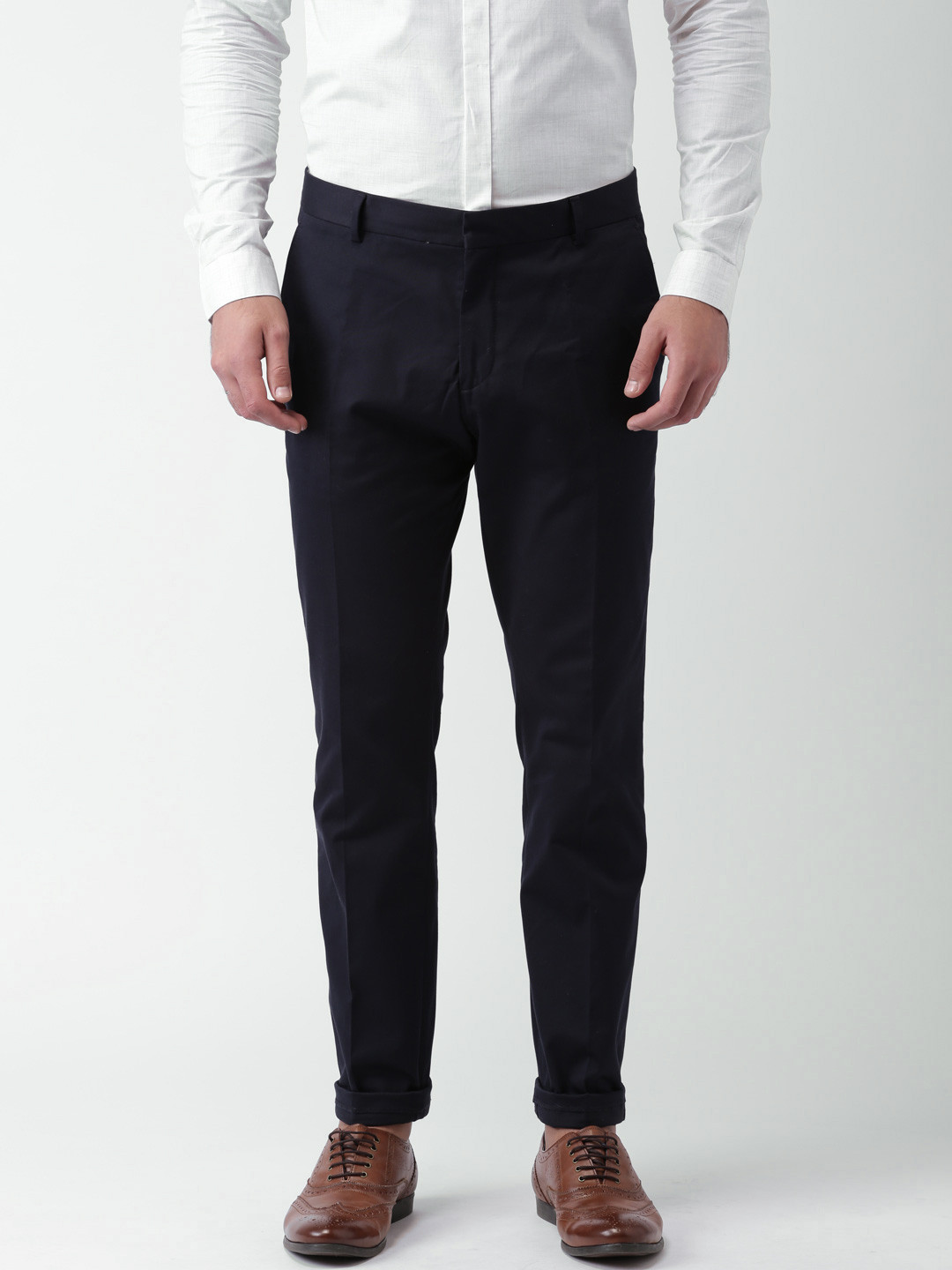Buy SELECTED Homme Identity Navy Smart Casual Trousers Trousers for