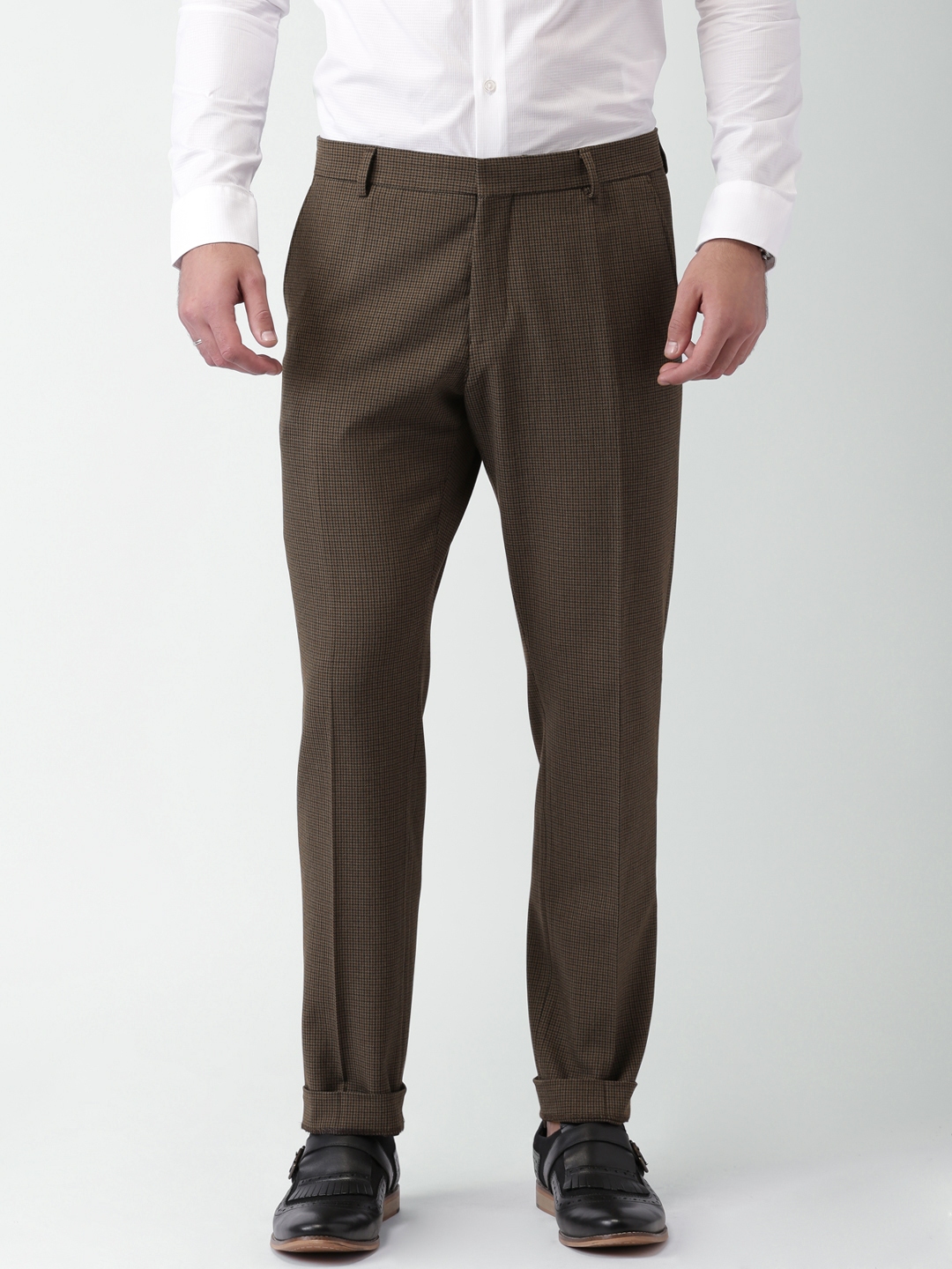 brown formal pants
