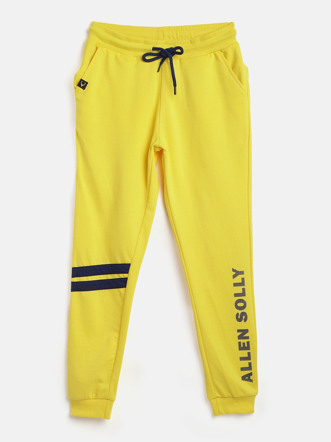 blue and yellow joggers
