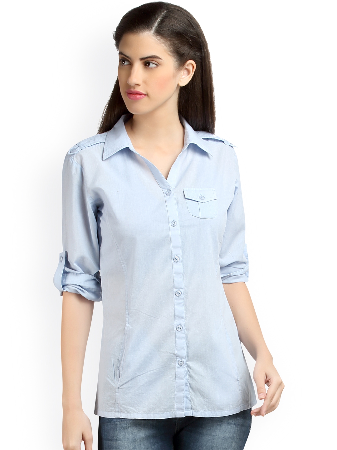 Buy Loco En Cabeza Blue Standard Fit Shirt - Shirts for Women 1373984 ...