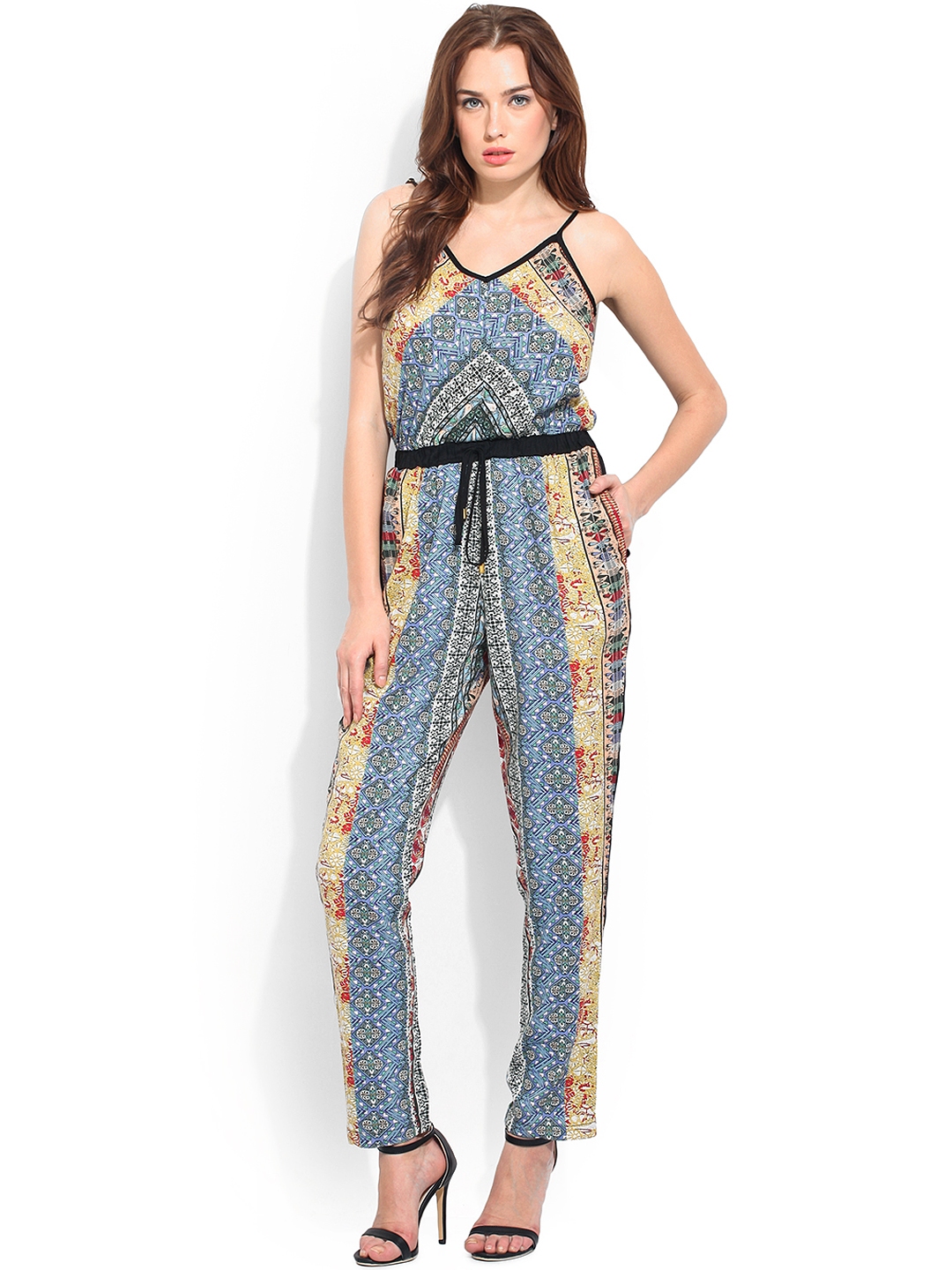 blue sequin jumpsuit
