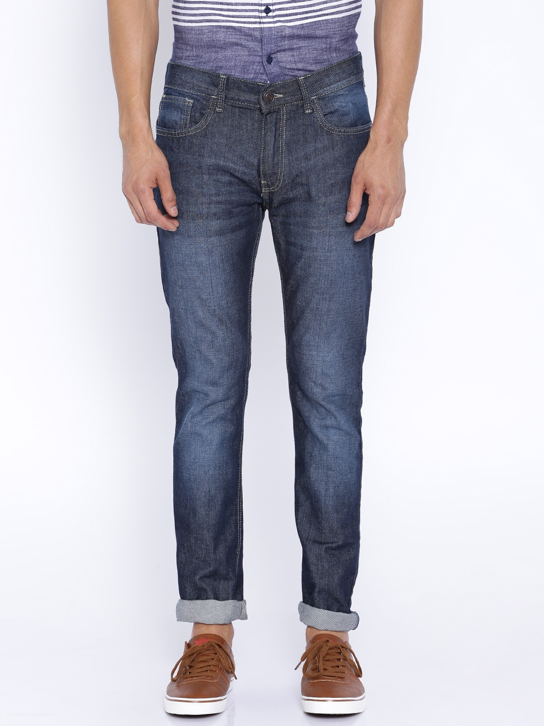 Buy HIGHLANDER Blue Washed Jeans - Jeans for Men 1374910 | Myntra