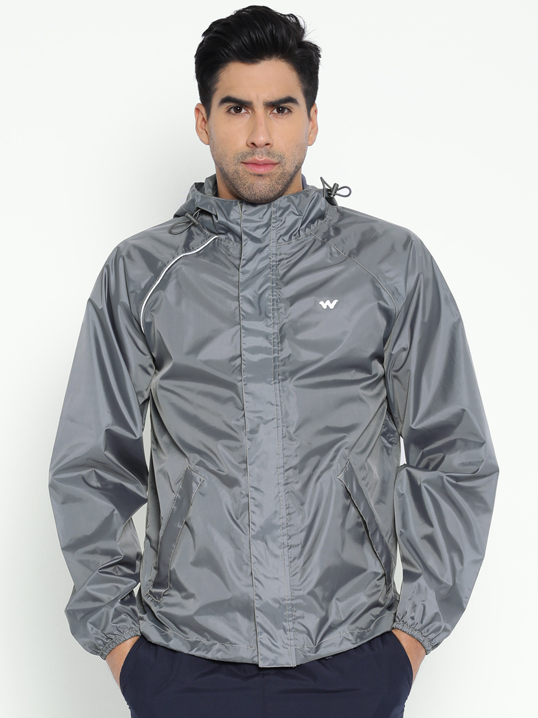 Buy Wildcraft Grey Hooded Rain Cheater Rain Jacket for Men 1375373 Myntra