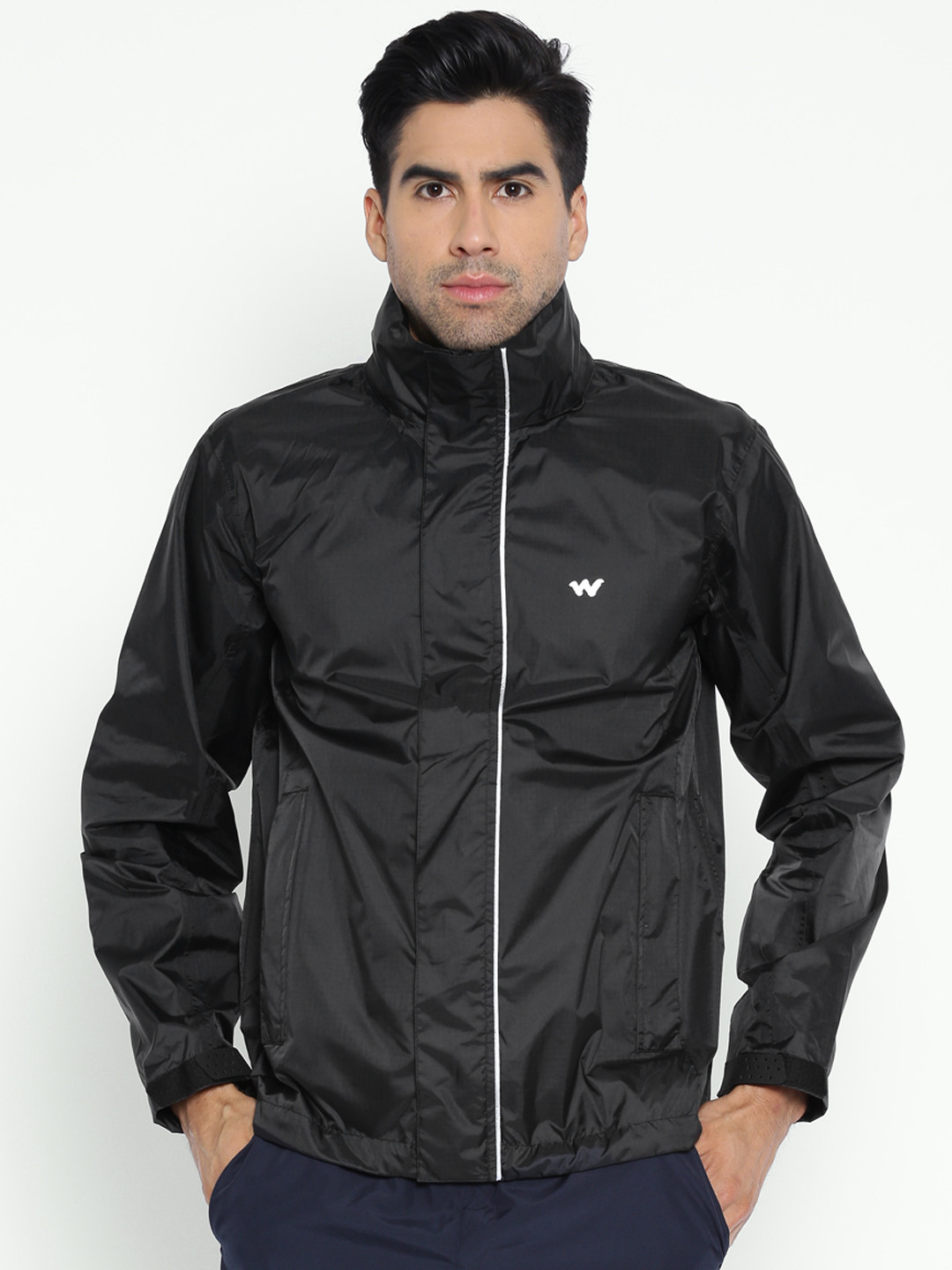 Buy Wildcraft Black Hooded Rain Pro Cheater Rain Jacket for Men