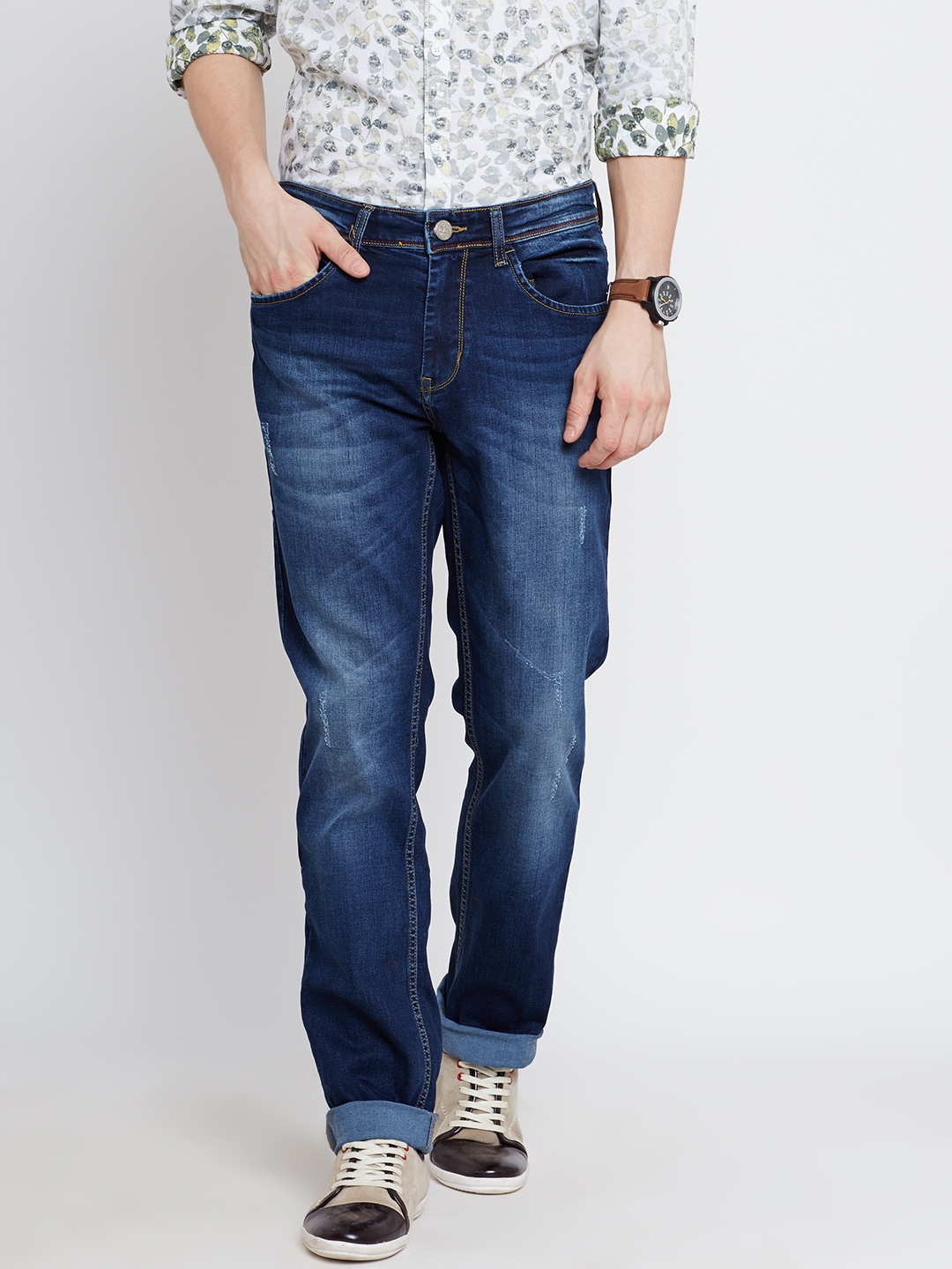 Buy Monte Carlo Blue Washed Rocco Slim Fit Jeans - Jeans for Men ...