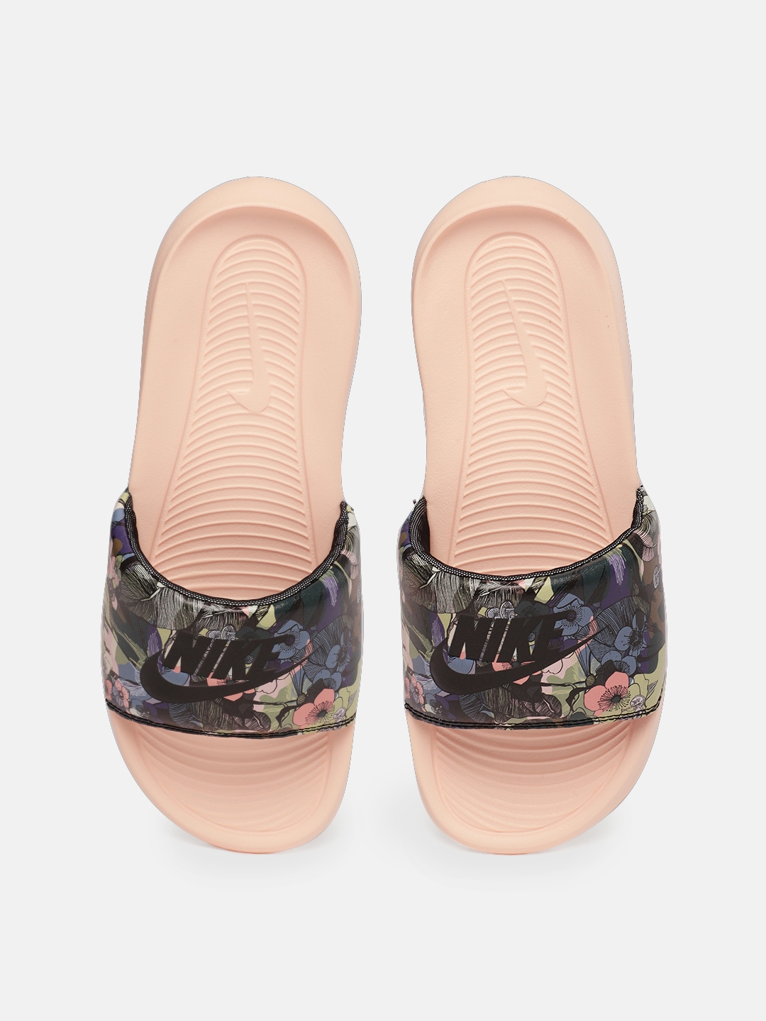 Buy Nike Women Black VICTORI ONE SLIDE Printed Sliders - Flip Flops for ...
