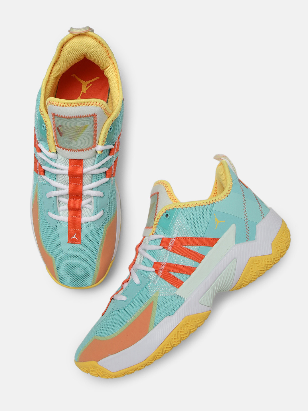 Buy Nike Men Green & Yellow JORDAN ONE TAKE II Basketball Shoes