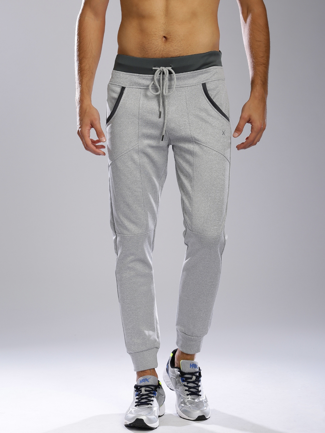 hrx grey track pants