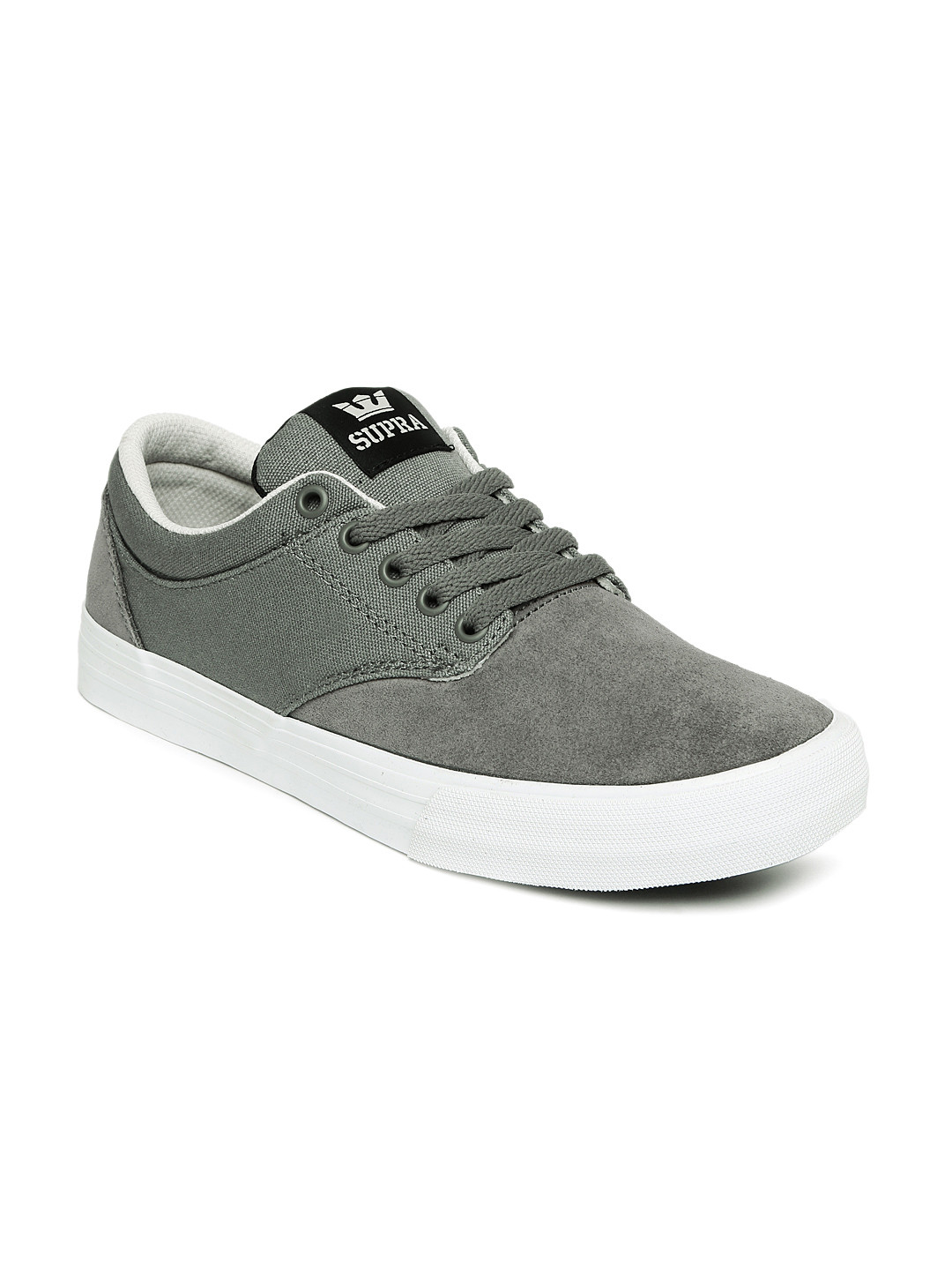 Buy Supra Men Grey Suede Chino Sneakers Casual Shoes for